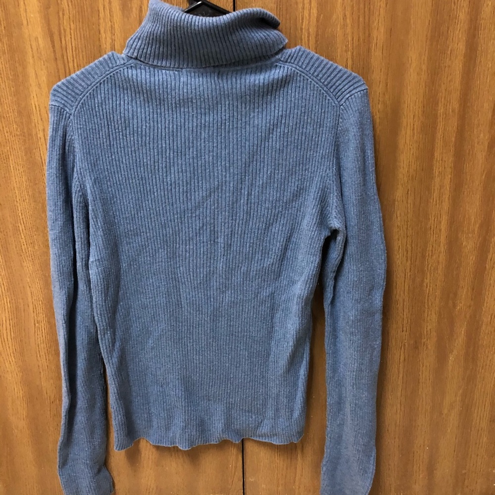 Blue Turtleneck Sweater